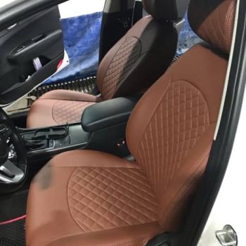 Авточехлы Автопилот темно коричневый Ромб